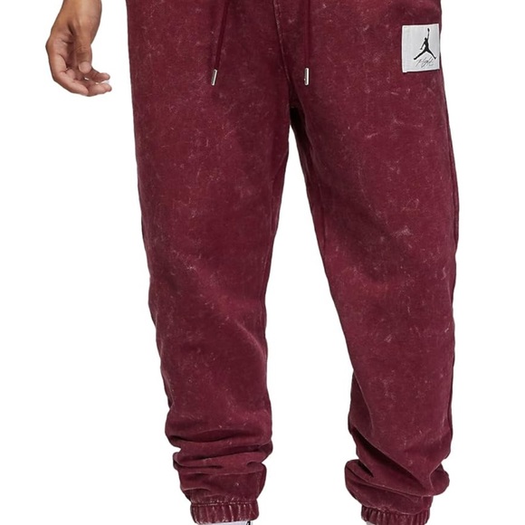 🥷🏿🥷🏿🥷🏿Air Jordan Flight Fleece Pants Washed Cherrywood Red(DR3089-68